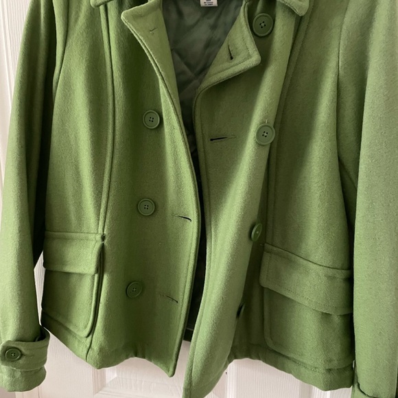 Green Pea Coat - Picture 8 of 9
